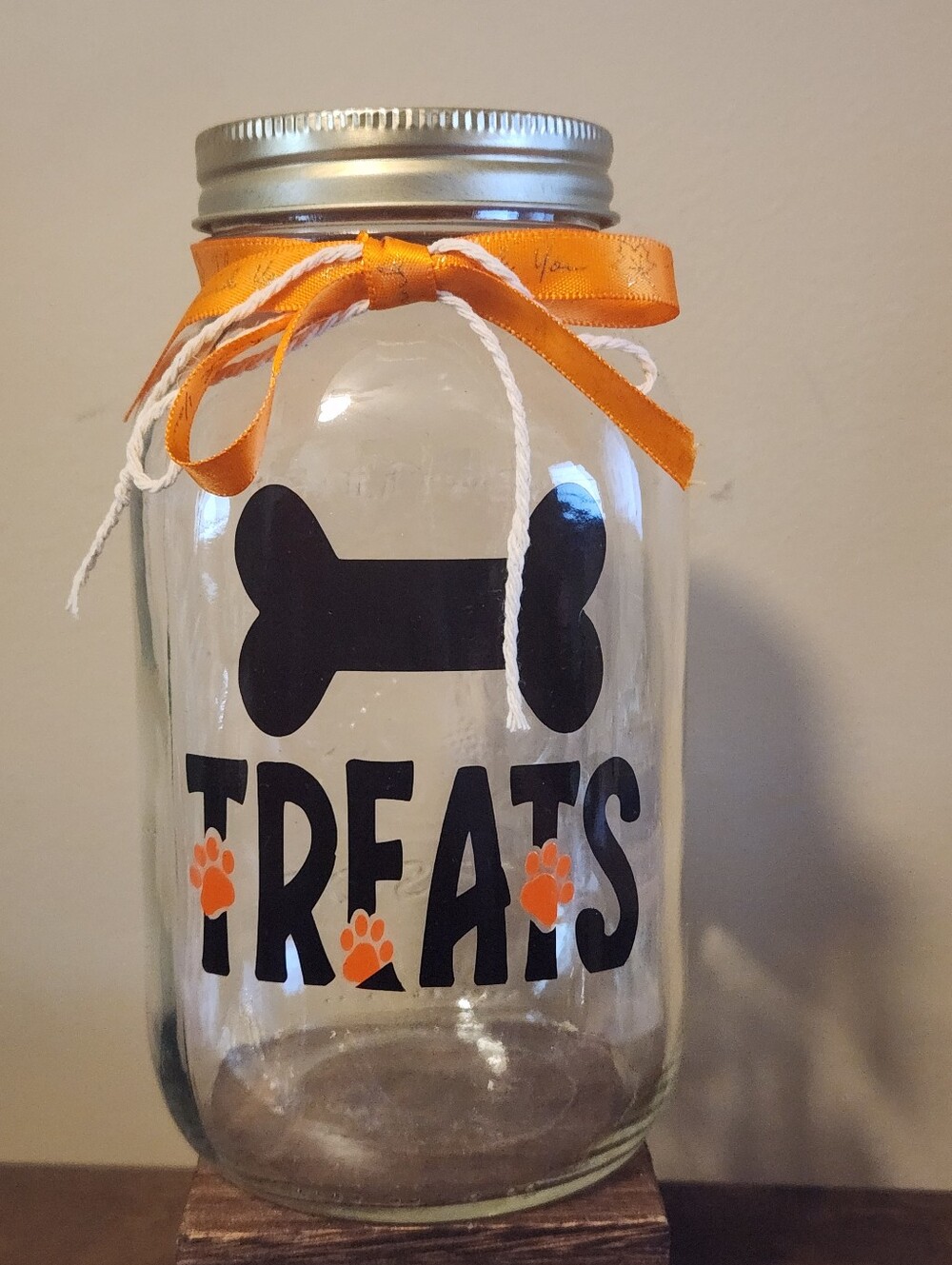DOG TREAT MASON JAR